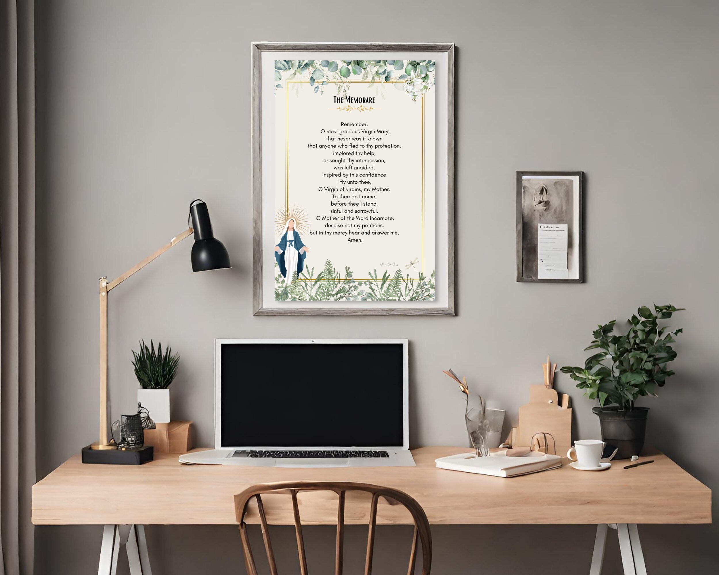The Memorare Catholic Prayer Poster