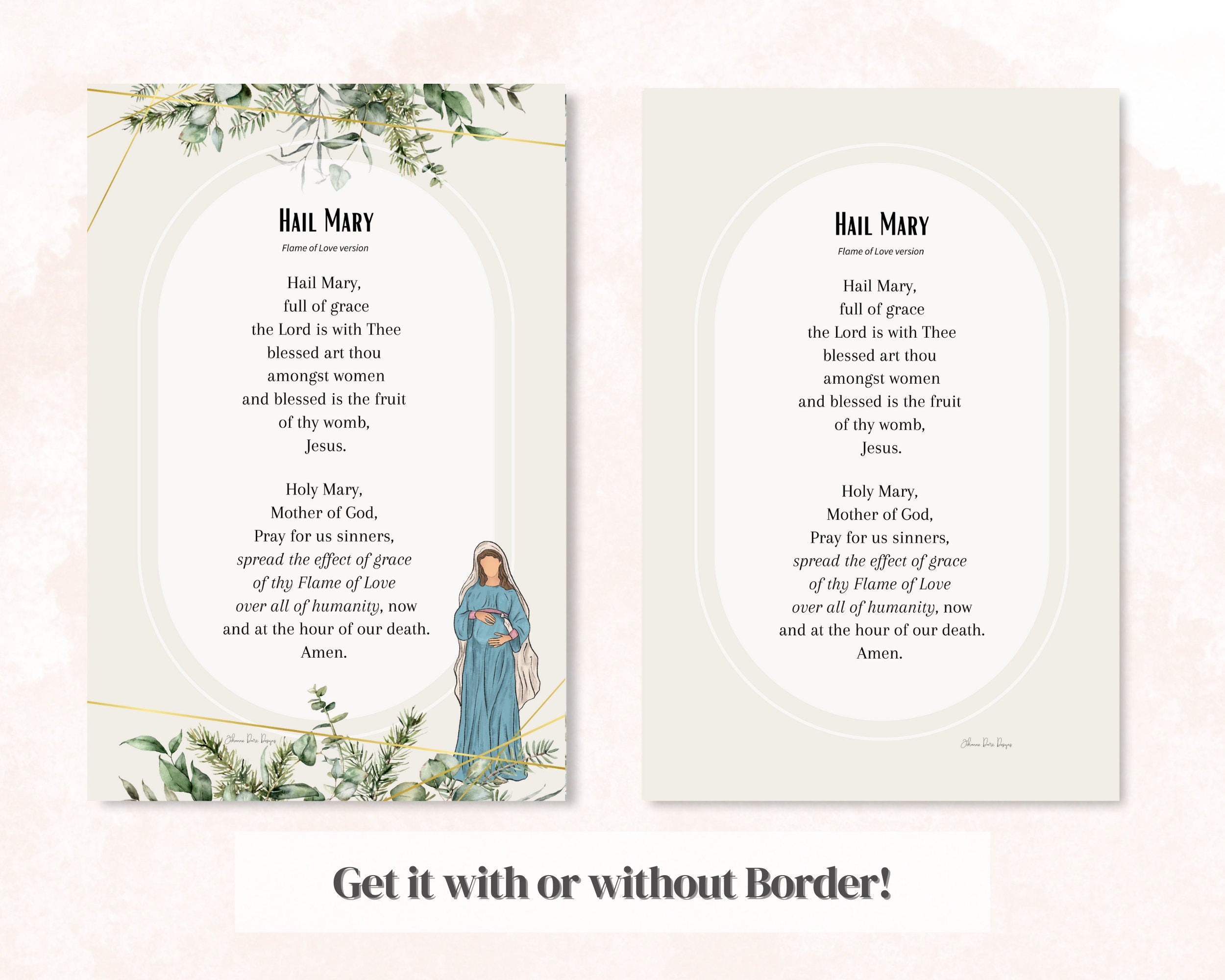 Hail Mary Prayer Poster