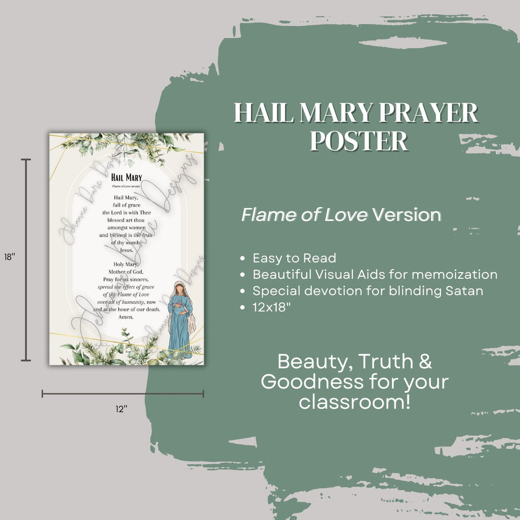 Hail Mary Prayer Poster
