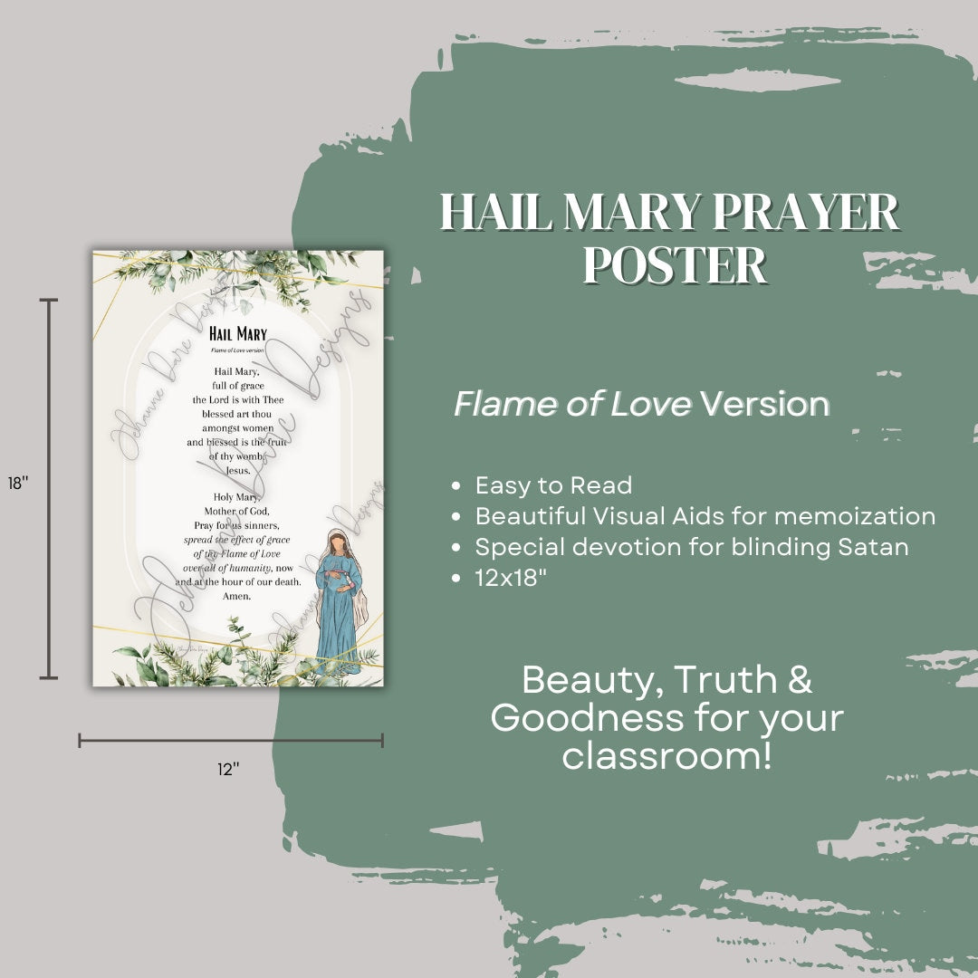 Hail Mary Prayer Poster