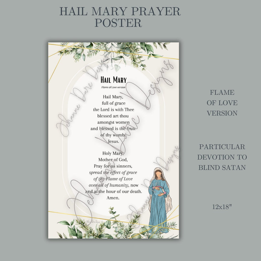 Hail Mary Prayer Poster