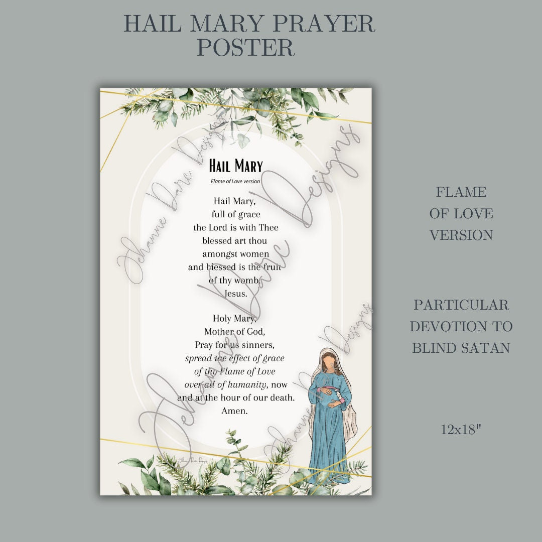 Hail Mary Prayer Poster