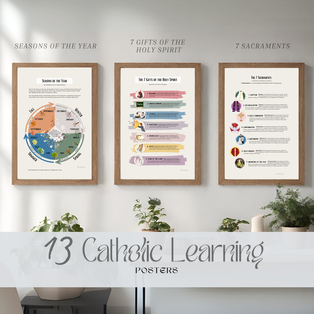 DIGITAL DOWNLOAD:  13 Catholic Educational Posters Bundle