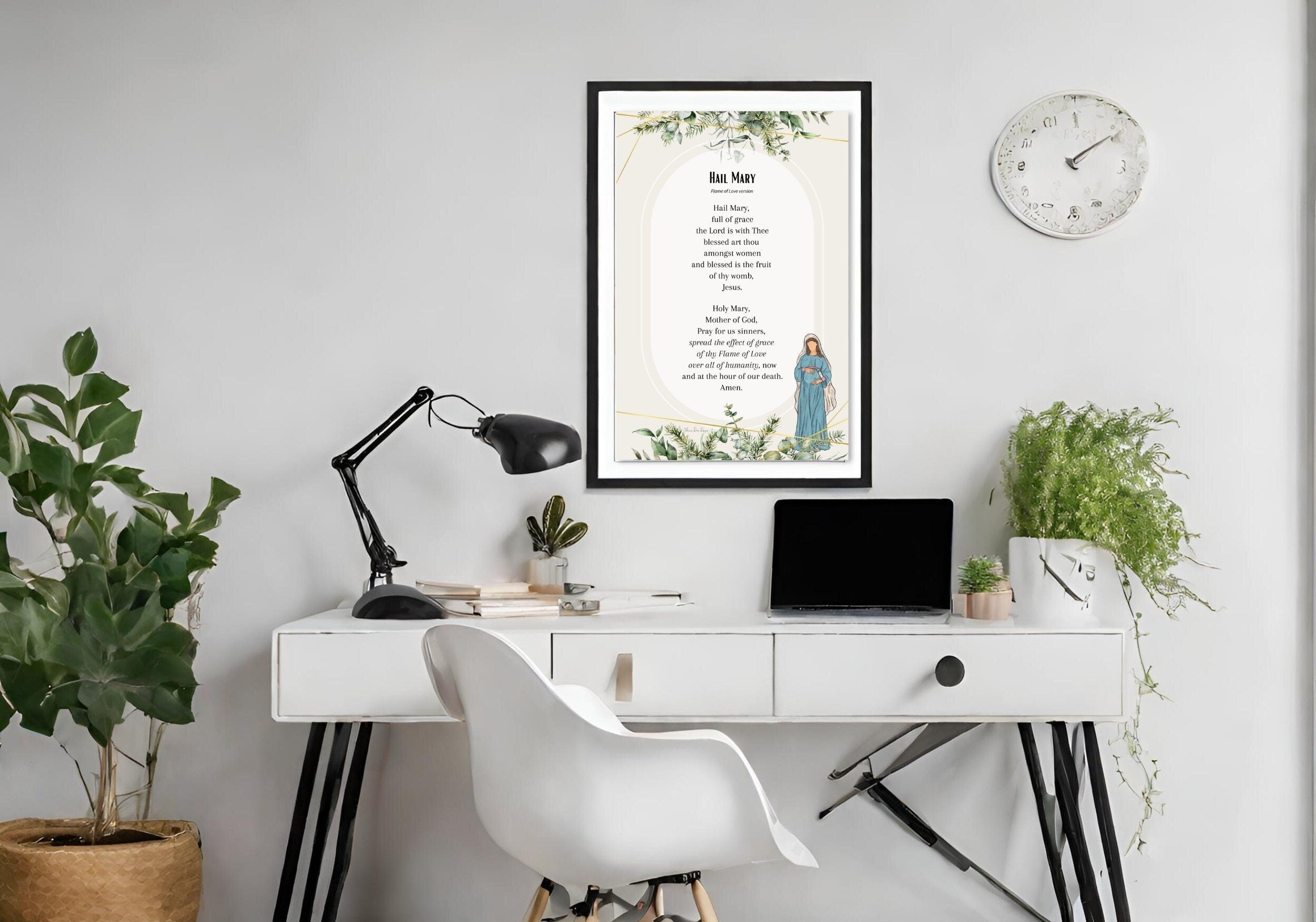 Hail Mary Prayer Poster