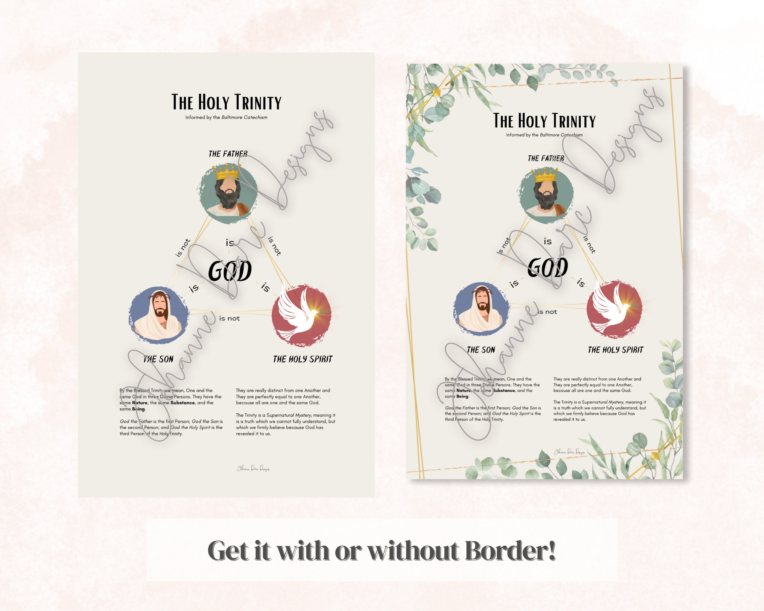Catholic Holy Trinity Poster