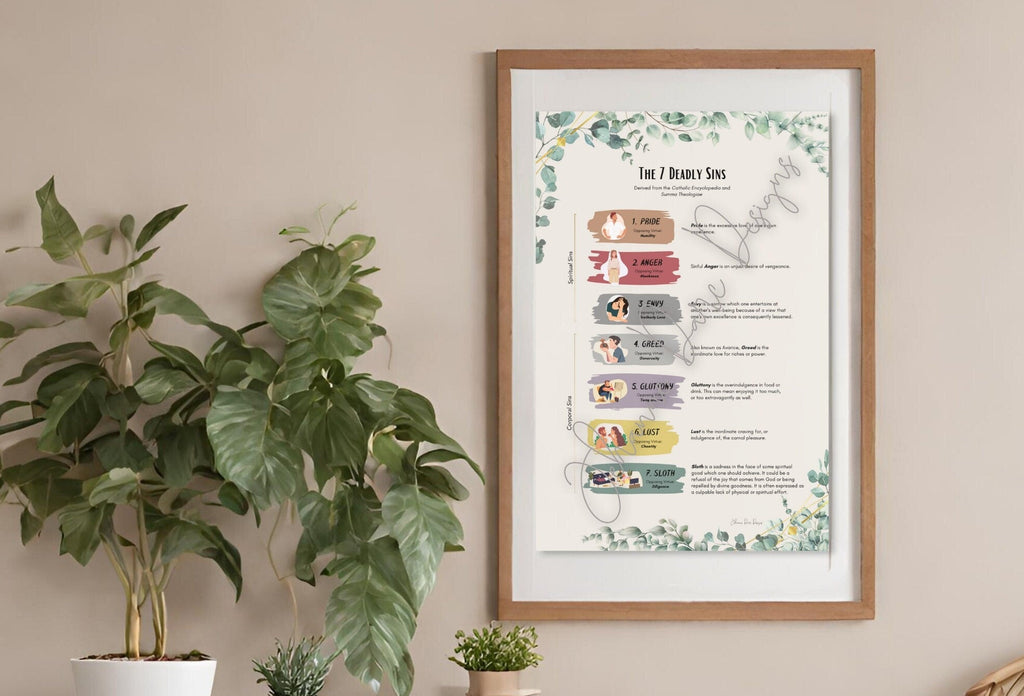 seven deadly sins leaf border